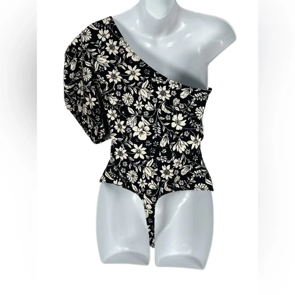 Intimately by Free People Somethin Bout You Black Floral Bodysuit (Size S) - Picture 4 of 10